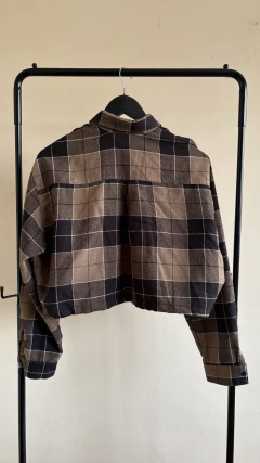 Camisa cropped xadrez - loja online