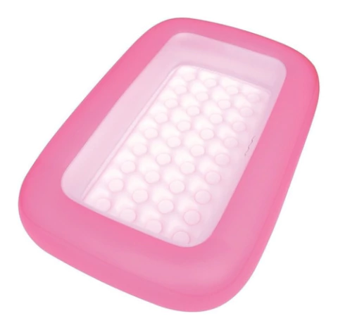 Pileta Inflable Rectangular Bestway 51115 De 165cm X 104cm X 25cm 102l Rosa Caja
