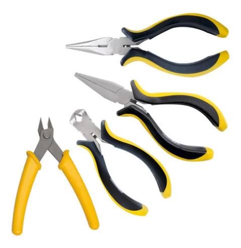 Kit Juego Alicates Y Pinzas X 4 Pcs Crv Ferreteria Express