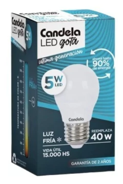 Lampara Led Gota 5w = 40w Luz Fria - comprar online