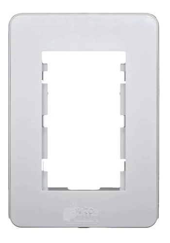 Tapa Bastidor Mito Jeluz 3 Modulos 10x5 Blanco Negro