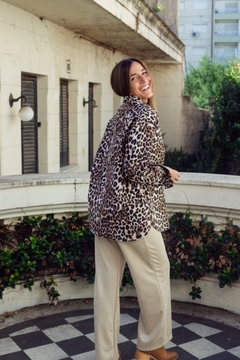 Maxi camisa Felisa animal print - tienda online