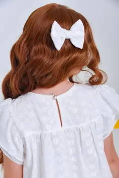Vestido Floral Branco - Amora Kids