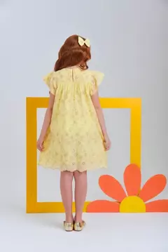 Vestido Laise Amarelo - Amora Kids