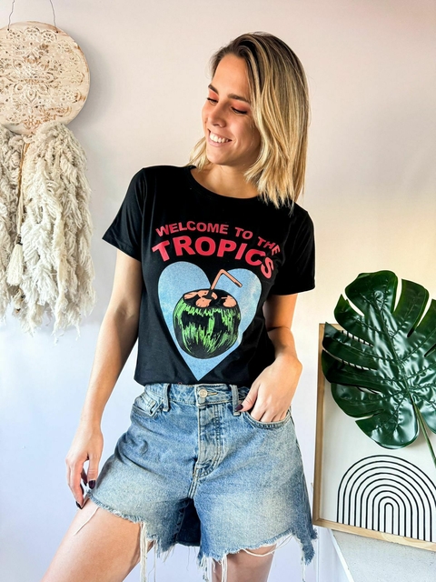 Remera con Brillos Tropics - comprar online