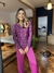 Conjunto em poliamida Animal Print Fúcsia