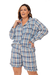 Pijama Feminino Xadrez Lara na internet
