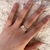 Anillo Plata nombre cursiva con cubic
