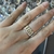 Anillo plata y oro con iniciales y piedras