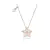 Colgante Swarovski Stella Talla de cometa Estrella Blanco con Baño tono oro rosa