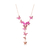 Colgante Swarovski Lilia con Mariposa Multicolores con Baño tono oro rosa