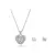 Conjunto Swarovski Hyperbola Corazón Blanco Baño en rodio