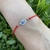 Pulsera hilo rojo con ojito en Plata 925 y cubics