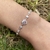 Pulsera corazoncito rosa en Plata 925 con cubics