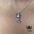 Conjunto bulldog frances en Plata 925 con cubics y onix