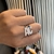 Anillo dos iniciales xl en Plata 925