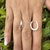 Aros argollas oval en Plata 925 - comprar online