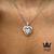 Relicario de corazon en Plata 925 con cubics - comprar online
