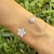 Pulsera esclava florcita en en Plata 925 con cubics - comprar online
