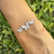 Pulsera triple mariposa en Plata 925 con cubics - comprar online