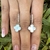 Aros VC trebol white con brisura en Plata 925 y nacar - comprar online