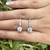 Aros flower colgante en Plata 925 con cubics - comprar online