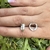 Aros argollas nail en Plata 925 con cubics - comprar online