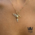 Conjunto colibri en Plata 925 gold con cubics - comprar online