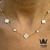 Gargantilla VC trebol white en Plata 925 gold con cubics - comprar online