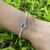 Pulsera ojito de la proteccion en Plata 925 con cubics