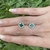 Aros VC green en Plata 925 con cubics