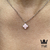 Conjunto VC en Plata 925 con esmalte rosa