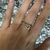 Anillo plata y oro con iniciales cuadrado