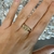 Anillo plata y oro con iniciales oval