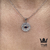 Conjunto ojo de la proteccion en Plata 925 con cubics