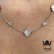 Gargantilla VC trebol white de nacar y cubics en Plata 925 - comprar online