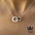 Conjunto donas entrelazadas en Plata 925 con cubics