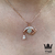 Conjunto ojo de la protección en Plata 925 rose con cubics