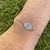 Pulsera ojo de la proteccion en Plata 925 con cubics y nacar