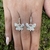 Aros argollitas mariposas en Plata 925 con cubics pasteles