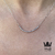 Collar curve en Plata 925 con cubics