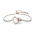 Pulsera Swarovski Lovely Corazón Blanca con Baño tono oro rosa