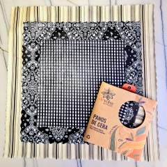 Kit Panos de Cera Preto e Branco - Tam. P/M/G