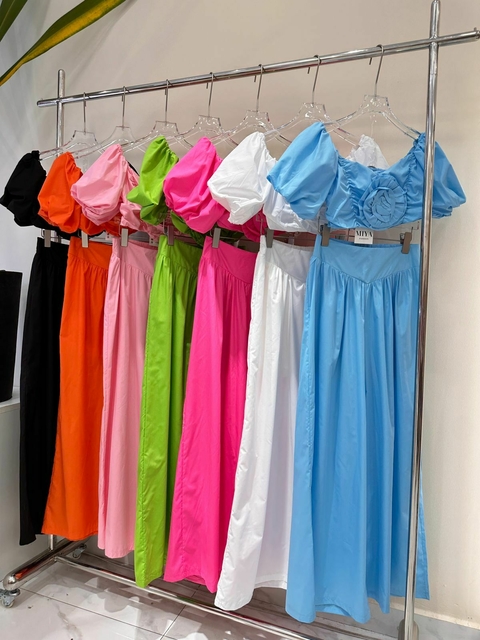 conjunto de calça e cropped #6170