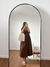 VESTIDO CELINE LINHO MARROM