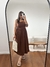 VESTIDO CELINE LINHO MARROM na internet