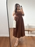 VESTIDO CELINE LINHO MARROM - comprar online