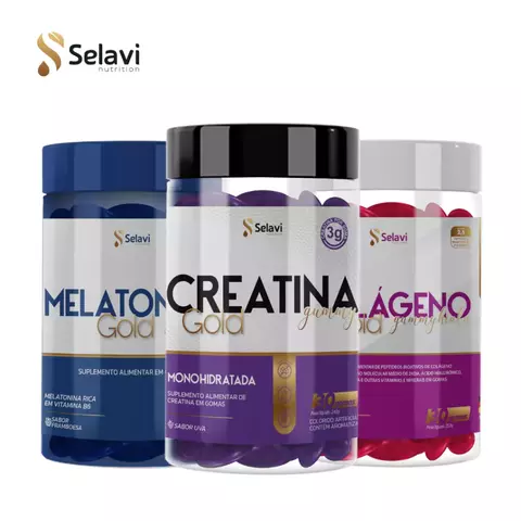 TRIO GUMMYS - MELATONINA, COLAGENO E CREATINA