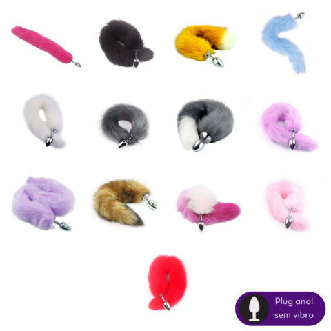 Plug Anal de aço com cauda de Raposa 40 cm Tamanho M - comprar online