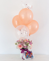 CAJA FLORAL + opcional GLOBOS + BOMBONES